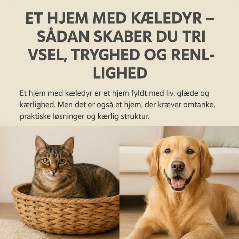 Et Hjem med Kæledyr – Sådan Skaber Du Trivsel, Tryghed og Renlighed