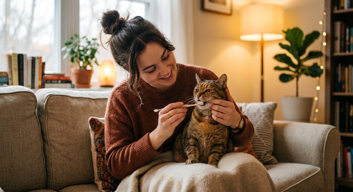 Sådan holder du din kats tænder sunde uden tandlæge besøg