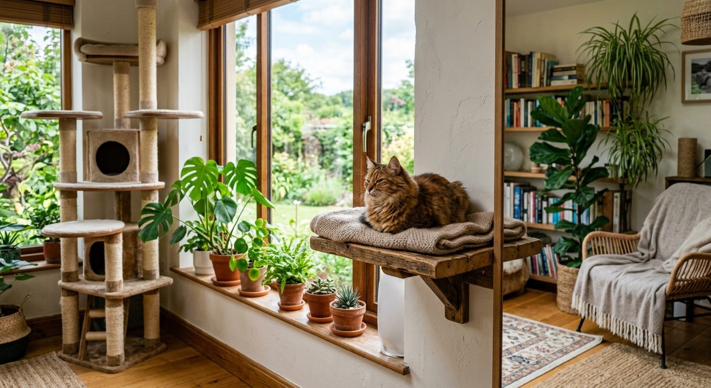 Det perfekte kattekammer: indretning og sikkerhed